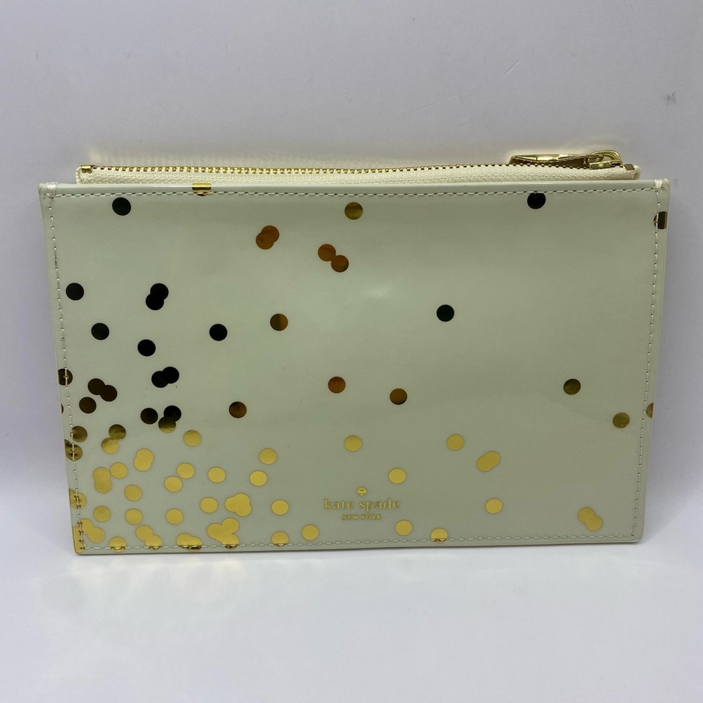 Kate Spade Cream and Gold Clutch